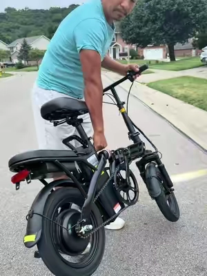Electric Bike for Adults, Maximum speed 20+ MPH,Range 30+ Miles Ebikes, 14inch Compact E-bike, 48V12 Removable Battery, Multi-function suspension,suitable for adults up to 400 lbs, UL 2849 Certified.@DeYuan EBIKE #chinsights #ebike #bike #tiktokshopsummersale #tiktokshopcreatorpicks 