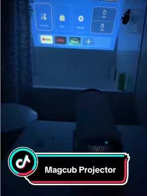 Why waste money on a tv when you can have a whole cinema in your room🤫#magcubic #projector #movienight #christmascountdown #magcubicprojector 