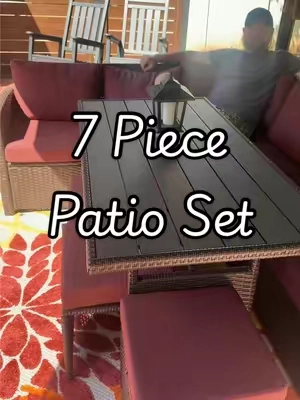 7 Piece Outdoor Patio Sectional  Set #BackToSchool #PatioFurniture #OutdoorFurniture #PatioSet #PatioMakeover @YODOLLAOfficial 