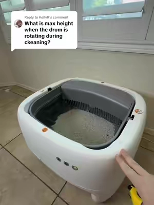 Replying to @KellyK it’s just under 22” at the tallest when cycling 😻 So Sorry it took me a hot minute to get you this info! #automaticlitterbox #opentoplitterbox #litterbox #tiktokshopcreatorpicks 