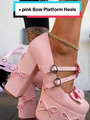 Platform Mary Jane Shoes for Women Cute Bow Buckle High Chunky Heel Cute Suede Dress Shoes Goth Pumps Shoes Uniform Oxfords Outdoor AOSPHIRAYLIAN Women's Bow Buckle Platform Shoes #platformheels #platformshoes #BackToSchool #TikTokshopbacktoschool #chunkyheels 