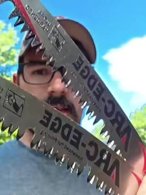 Now this is a wicked set of sawzall blades #woodworking #tree #saw 