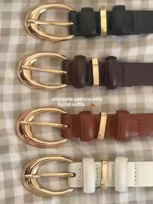 simple but so cute!! they come in sets of 2 🫶🏻  perfect for elevating any outfit and i lovee the quality of them 🍂 #brownbelt #falloutfits #leatherbelt 