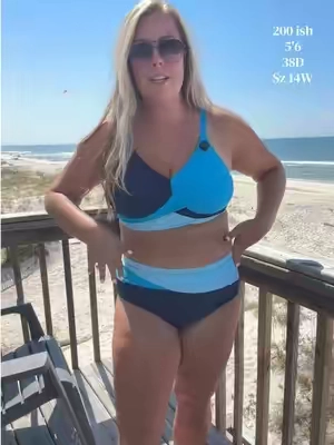 Replying to @Melanie love this two piece full coverage flattering swimsuit @Tempt Me Swimsuits #fullcoverageswimsuit #momswimsuit #modestswimwear #tummycontrolswimwear #plussizeswim 