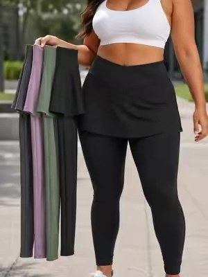 4-Piece Women's Dual-Use Skirt #plussize #womensfashion #OOTD #gym 