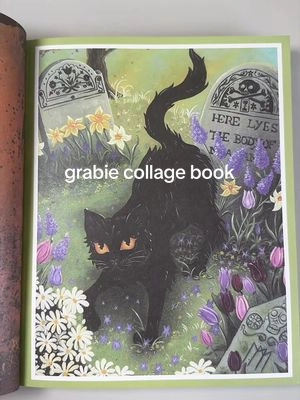 the cutest @Grabie spooky season collage book for junk journaling, scrapbooking and halloween crafts 🎃👻✂️ #scrapbooking #junkjournal #craft #spookyseason #halloween 
