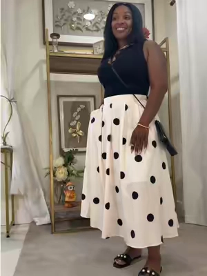#affordablefashion #sohochic #fashiontiktok #curveswithcnfidence1 #polkadotskirt