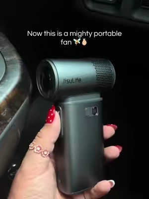 Now this is a mighty portable fan 🧚‍♀️🫰🏼. @jisulife.official #portablefan #fan #ventiladorrecargable #jisulife #jisulifefan 