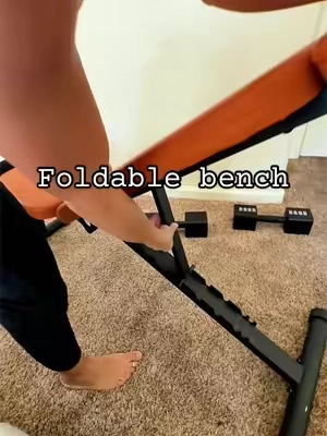 Replying to @rt_._._._._._._ This adjustable workout bench gives me a lot of versatility in one compact piece of equipment. It has 9 adjustable positions for flat, incline, and decline exercises, so I can switch up my workouts and target different muscle groups. The heavy-duty frame supports up to 800 lbs, and the padded seat make it comfortable and supportive during training. I also love that it’s foldable, because when I’m finished working out, I can fold it flat and store it under my bed or in my closet. It’s sturdy, adjustable, versatile, and perfect for home gym.  @Bearbro Fitness Studio  #homegym #foldablebench #adjustablebench #workoutbench #strengthtraining 
