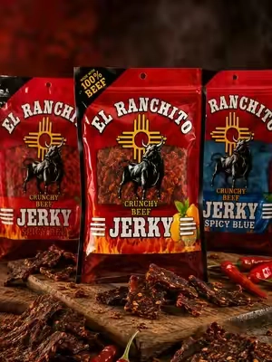 El Ranchito Crunchy Beef Jerky — Spicy Red, Blazing Hot & Spicy Blue This isn’t your typical chewy beef jerky. El Ranchito Crunchy Beef Jerky has that signature thin, crispy crunch with bold seasoning and serious heat. Three flavors, 100% beef, and a completely different jerky experience. #ElRanchitoJerky #CrunchyJerky #BeefJerky
