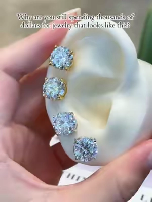 Why are you still spending thousands of dollars for jewelry that looks like this?💎✨#earrings #earring #earringslovers #moissaniteearrings #moissanite #silver #silverjewelry #s925 #s925silver #TikTokShopSummerSale #delzzad #waterproofjewelry #jewelry #giftideas #2026 #viral #delzzadjewelry #nontarnishjewelry #beautiful #luxury #affordable #diamond #diamondtester #GRA