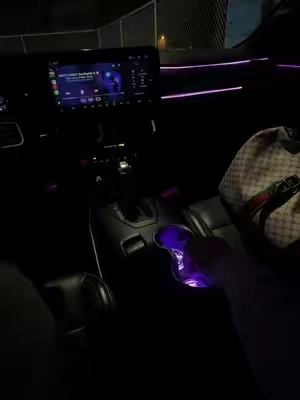 Small upgrade, BIG difference 🔥 Makes the whole interior look better. #LEDcupholders #CarAccessories #CarMods #CarInterior #CarTok 