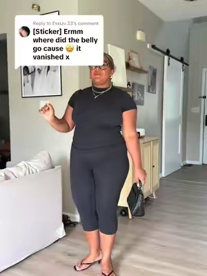 Replying to @EssUu.33 that’s what im saying! #momfashion #midsizefashion #apronbellystyle #petitefashion 
