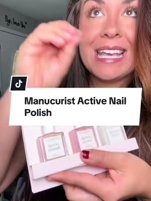 Manucurist Active nail polish is basically the ultimate your-nails-but-better manicure. 💅🏼✨ The Active Plump, Active Bright + Active Smooth nail care polishes give natural nails that clean, glossy, polished look without needing a full manicure. This is EXACTLY the kind of nail product I love because I want my nails to look done… without actually wanting to do my nails every few days. 😂 💗 Active Plump — pink glazed, fuller-looking finish ✨ Active Bright — brightens the appearance of natural nails 🤍 Active Smooth — helps create a smoother, more even-looking finish 💅🏼 Perfect for minimalist manicures 🌸 Pretty worn on natural nails 🤌🏼 Easy everyday “clean nail” look Basically: plump them, brighten them or smooth them depending on what your natural nails need. And that sheer glossy finish is SO pretty for the clean, expensive-looking manicure trend.  @Manucurist #manucurist #tiktokshopcreatorpicks #tiktokshopfinds 