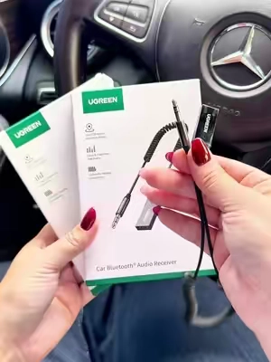 Use this adapter to turn your aux into bluetooth! #tiktokshop #tiktokshopaffiliate #bluetooth #cargadgets #carhacks 