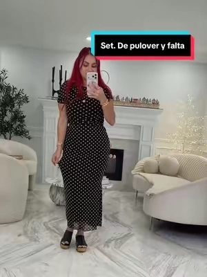 Parece vestido, pero son dos piezas 😍 y eso me encanta porque puedes usarlas juntas o combinar cada pieza por separado. El top fruncido + la falda larga hacen un look súper femenino y elegante. 🖤 #fashion#outfitideas #tiktokshopcreatorpicks#TikTokshopbacktoschool #fashionstyle 