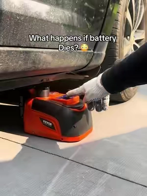 VEVORs cordless car jack if battery dies #fyp #cars  #electriccarjack #roadsideassitance #tikokshopfinds 