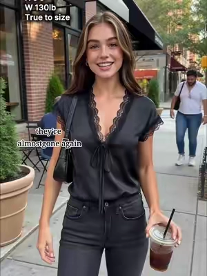 The black top that makes every outfit look expensive 🖤 The lace detail is everything. #blacktop #dateoutfit #femininefashion #outfitideas #TikTokFashion