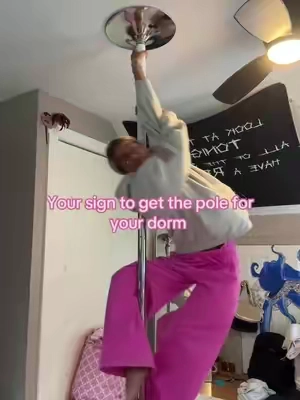 So fun #fyp #polefitness #viral #dorm 