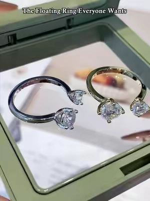 The Floating Ring Everyone Wants #moissanite #jewelry #ring #backtoschoolshopping #affordablefashion 