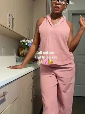 loveee this set and it feels sooo good on the skin 💕✨🥳 #linen #cotton #twopieceset 