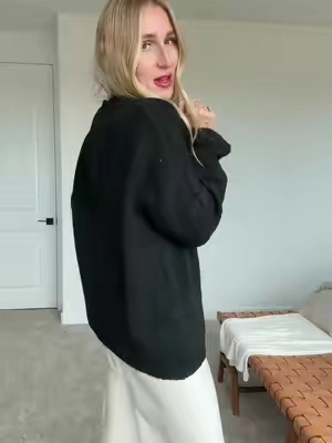 I’m 5’9”-140 wearing the large. #sweater #oversizedsweater #falloutfits #softsweater 
