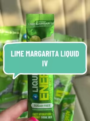 Non alcoholic lime margarita with caffeine ☀️✅ @Liquid I.V. #electrolytes #hydration 