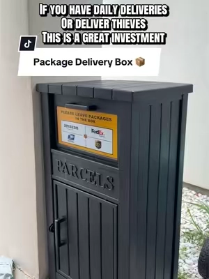 If your delivery drivers are still using your porch as the delivery box… maybe it’s time to buy the actual box.” 😂 #delivery #homemusthaves #homeimprovement  