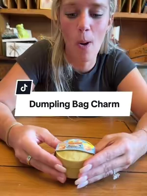 🥟✨ The cutest little dumpling accessory! This glittery sand dumpling keychain adds the perfect touch to your backpack!!💕🥟 #backtoschoolhaul #DumplingKeychain #KawaiiFinds #bagcharm #Keychain  