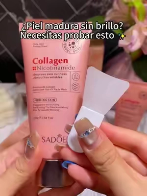✨ La mascarilla de colágeno que uso por la noche para una piel más luminosa 💎 #MascarillaDeColageno #KoreanSkincare #PielDeCristal #BeautyTok #TikTokMeHizoComprar 