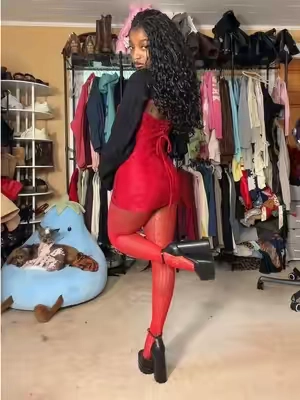 Idk if I like the red tights with the dress but it’s cute ig #fashioninspo #fashionnova #fypシ゚ #fyp 