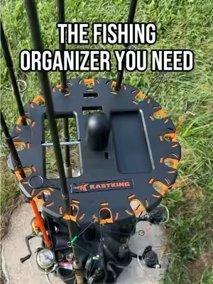 No more tangled rods or cluttered corners. This rotating organizer keeps everything in one place and makes grabbing the right setup so much easier. 🎣👇 #tiktokshop #fishinggear #fishing #FishingRods #GarageOrganization