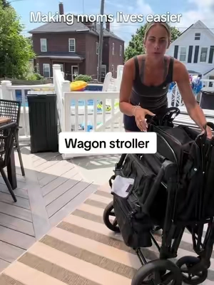This is a MUST for moms of multiples #wagonstroller #strollerwagon #stroller #momof3 #momofmultiples 