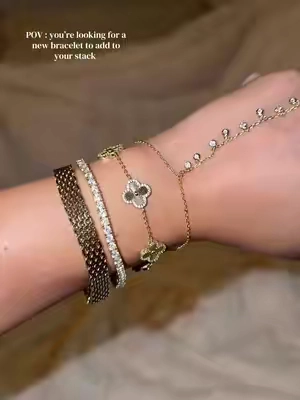 @PAVOI  clover bracelet ✨✨ #bracelet #bracelets  #jewelrytiktok #jewelrytiktok 