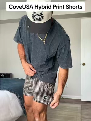 Cove’s 5” and 7” HYBRID print shorts are 😤😤 #coveusa #short #workoutshorts #mensshorts #menstyle 