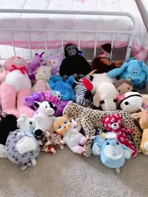 Kicking myself for not buying this for sooner. The difference it makes is game changing AND its so easy for little hands to help clean up now! 🧸✨️  #toystorage #stuffedanimal #toddlermoms #toddlerroom #organizationhacks 