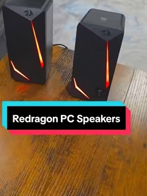 Upgrade your desktop audio with Redragon PC speakers. Designed for gaming, music, movies, and everyday use, they deliver clear stereo sound in a compact setup that fits easily beside your monitor and adds a clean look to your desk. #PCSpeakers #GamingSpeakers #DesktopSpeakers #ComputerAudio #GamingSetup 