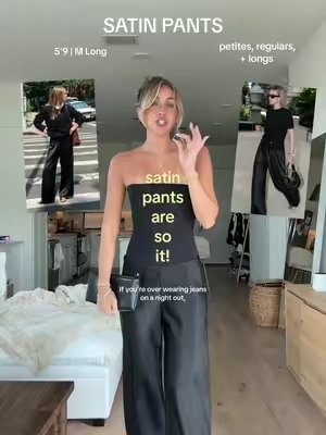 Obsessed w these satin pants 