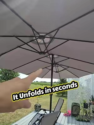 POV: Your patio or backyard is too hot and sunny with no good shade until this large umbrella covers a huge area ☀️ This 15ft Large Outdoor Patio Umbrella comes with a weighted base, is wind-resistant, water-repellent, and provides serious shade for outdoor seating, tables, or lounging. Perfect for decks, patios, or backyard setups. Big coverage that actually stays put. If you want real shade for outdoor living, this large umbrella is a solid upgrade. Drop a ☀️ if you need this! Tap the orange cart 🛒 #PatioUmbrella #OutdoorUmbrella #BackyardShade #PatioFurniture #OutdoorLiving