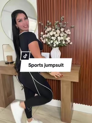 Seamless Knitted Women's Yoga Jumpsuit, Stretchy Sporty Activewear, Stretchable Activewear, Quick-Dry Fitness, All-Seasons, Hiking, Cycling, Pilates, Tight Fitting Jumpsuit, Sports Jumpsuit #tiktikshopcreatorpicks #tiktokshopsummersale #jumpsuit #activewear #sportsjumpsuit 