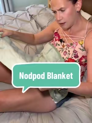 Weighted blanket konks her out! @Nodpod #nodpod #blanket 