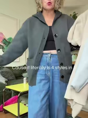 She’s all the things! Cardigan. Sweater. Hoodie. V—Neck. #hoodiesweater #cardigan #tiktokshopcreatorpick #TikTokshopbacktoschool 