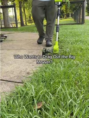 For a smaller yard or those annoying little areas, pulling out the big mower feels like more work than mowing. #TikTokshopbacktoschool #SEESESuperBrandDay #CordlessLawnMower #SmallYard #LawnCare  