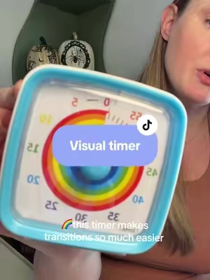 This visual timer has made mornings, bedtime and cleanup so much easier #visualtimer #kindergartenprep #gentleparenting #routinehack #parentinghacks 