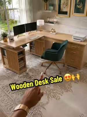 I found the perfect home office desk!! and its on sale 😍🤌🤌 #sale #desk #furniture #sohochic #homeoffice 