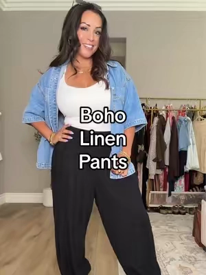 #bohostyle #linenpants #petitefashion #BacktoSchool #TikTokShopCreatorPicks  