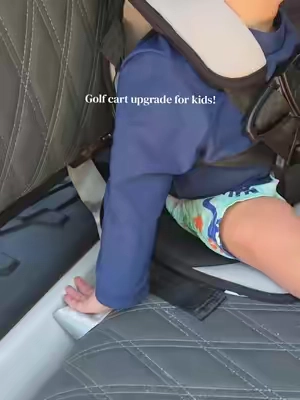 They are on sale right now too! This has been helpful to keep our kids in place on the golf cart.  #golfcart #golf #utv #kids  #summermusthaves 