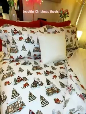 Time to get in the holiday spirit! #christmassheets #christmasbedding 