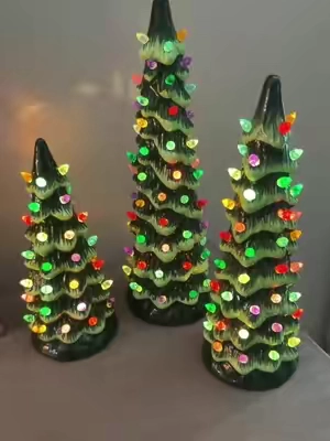 The little ceramic Christmas trees we all remember… but in the cutest mini version. 🥹🎄 The glow, the colors, the nostalgia — I couldn’t resist these. And you get THREE! ✨ #CeramicChristmasTree #VintageChristmas #ChristmasDecor #ChristmasFinds #TikTokShopChristmas