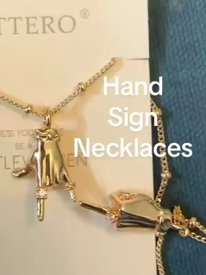 Free shipping Fettero Hand Gesture Gold-plated Necklace for Women – Trendy Dainty Cubic Zirconia Charm, Fashion Statement Jewelry Gift for Daily Wear & Parties DealsForYouDays WeeklyDeals summerwins #jewelrytiktok #necklace #asl #handsigns #giftidea 